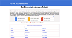 Desktop Screenshot of museumcoupon.com